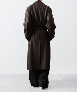 ssstein / シュタイン】DOUBLE LAPELED DOUBLE BREASTED COAT - GREY