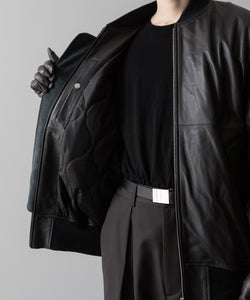 ssstein / シュタイン】LEATHER FLIGHT JACKET - DARK CHARCOAL | 公式