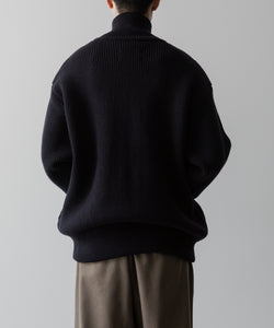 ssstein / シュタイン】OVERSIZED DRIVERS KNIT ZIP JACKET - DARK