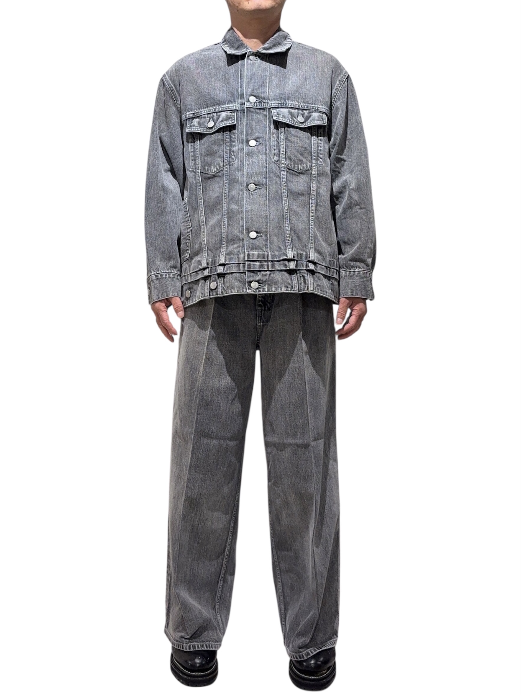 2025-26AW beautiful people SELVEDGE DENIM TROUSERS FIT - BLK