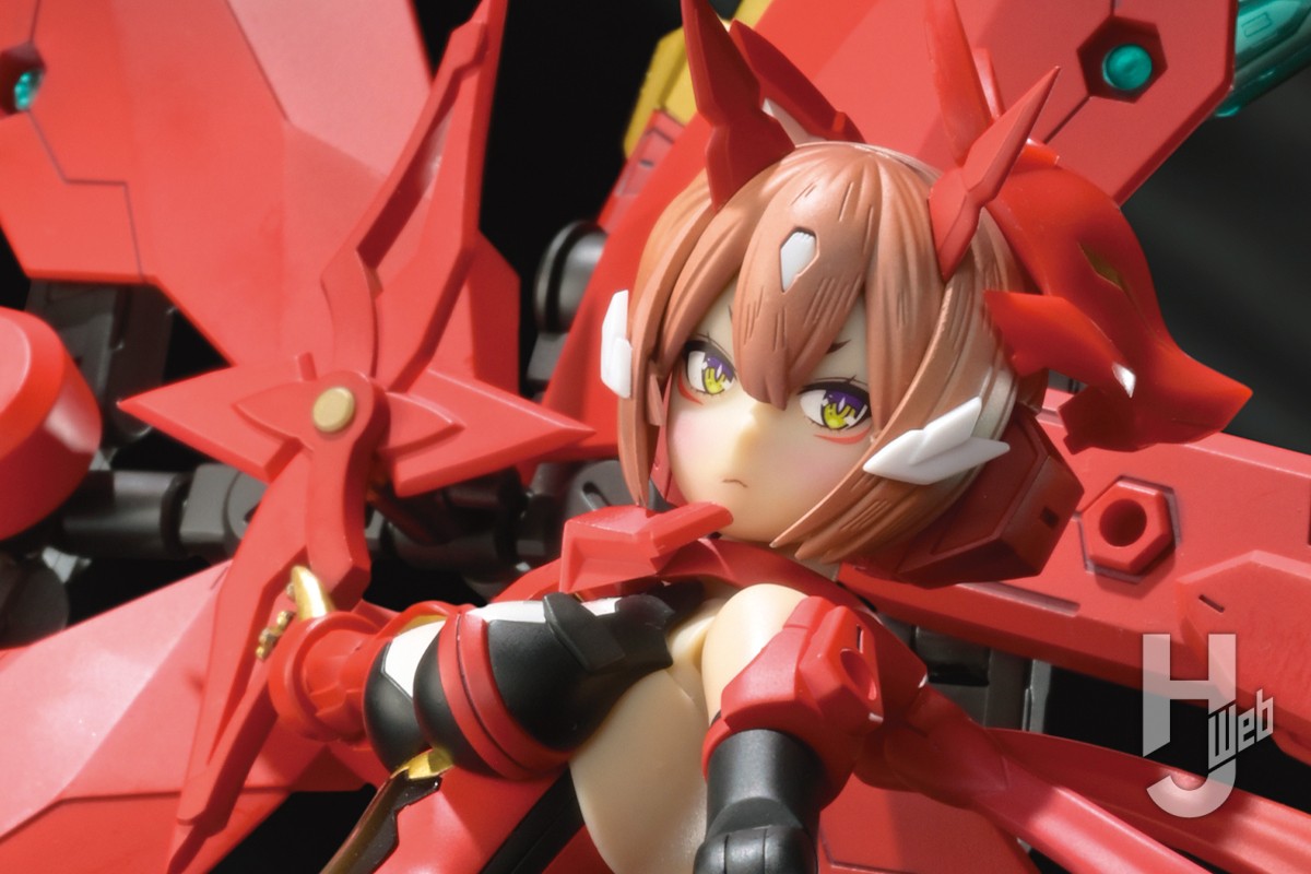 新生した朱羅素体「メガミデバイス 朱羅 忍者 枢」を使用して九尾 火舞