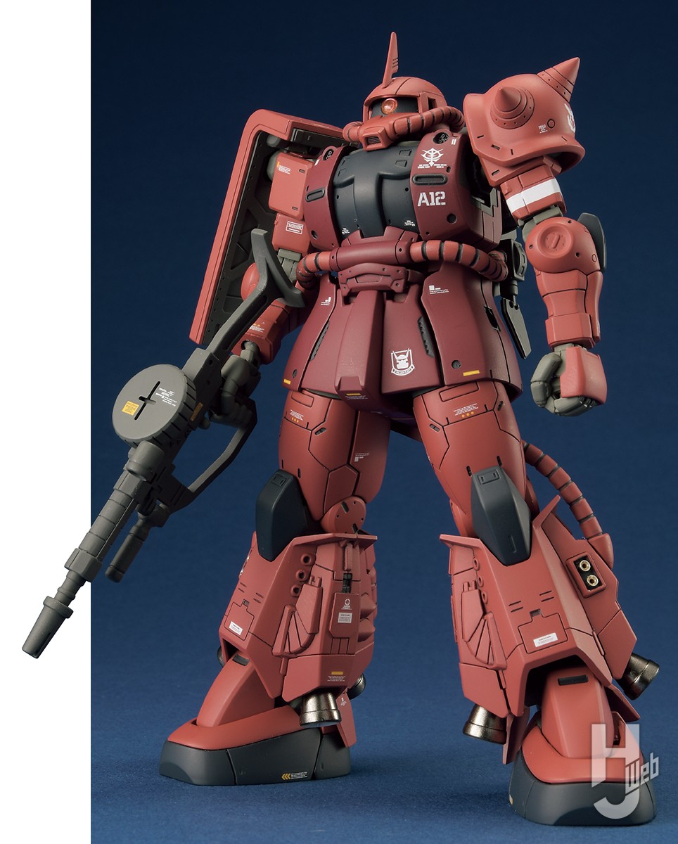 HG シャア専用高機動型ザクII」を 細部の微調整と劇中カラーにより