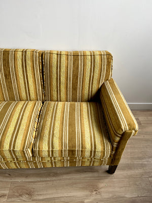 Vintage Striped Green Sofa – Home and Closet Vintage