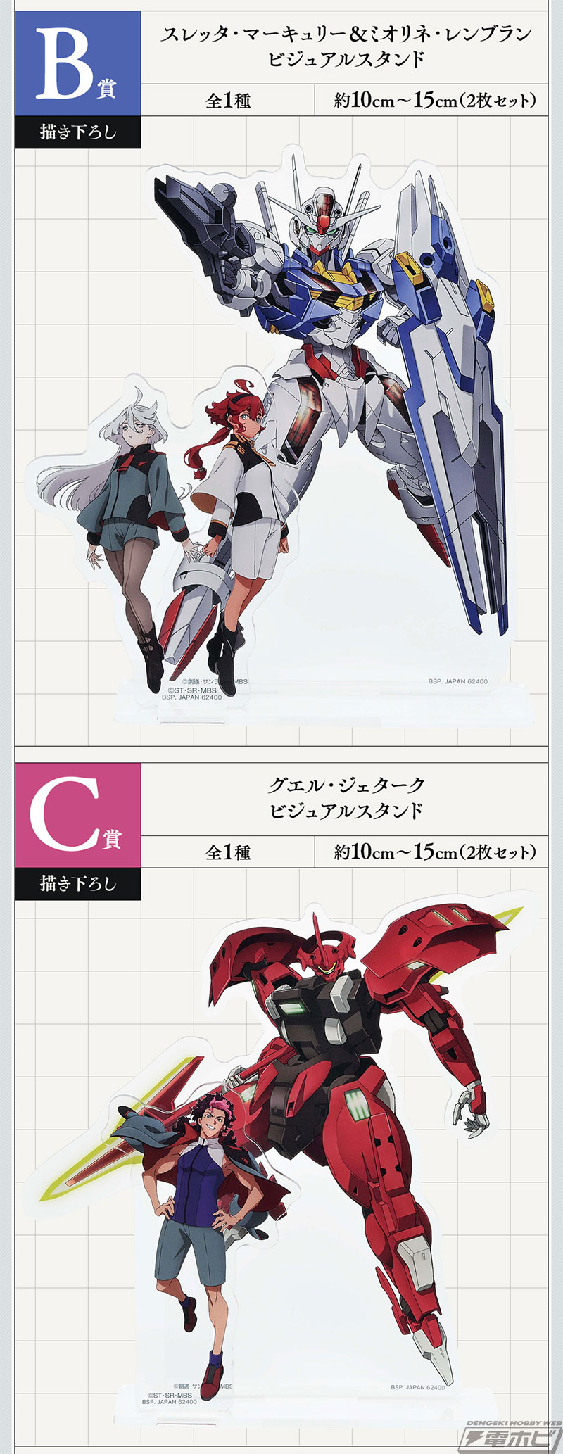 一番くじ 機動戦士ガンダム 水星の魔女」の全ラインナップ公開！ラスト