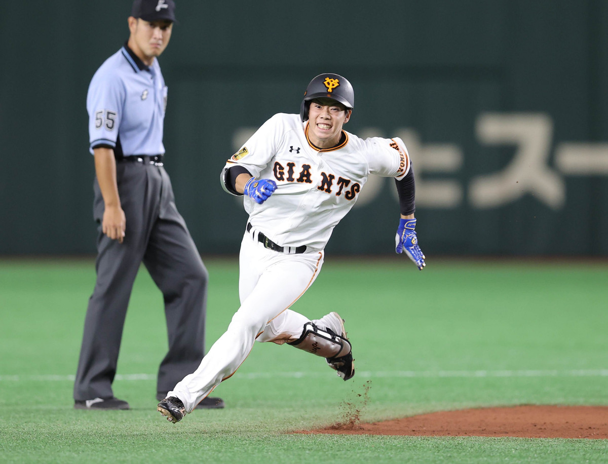 巨人 松原聖弥 59 ビジターユニフォーム グレー 巨人 松原聖弥 59