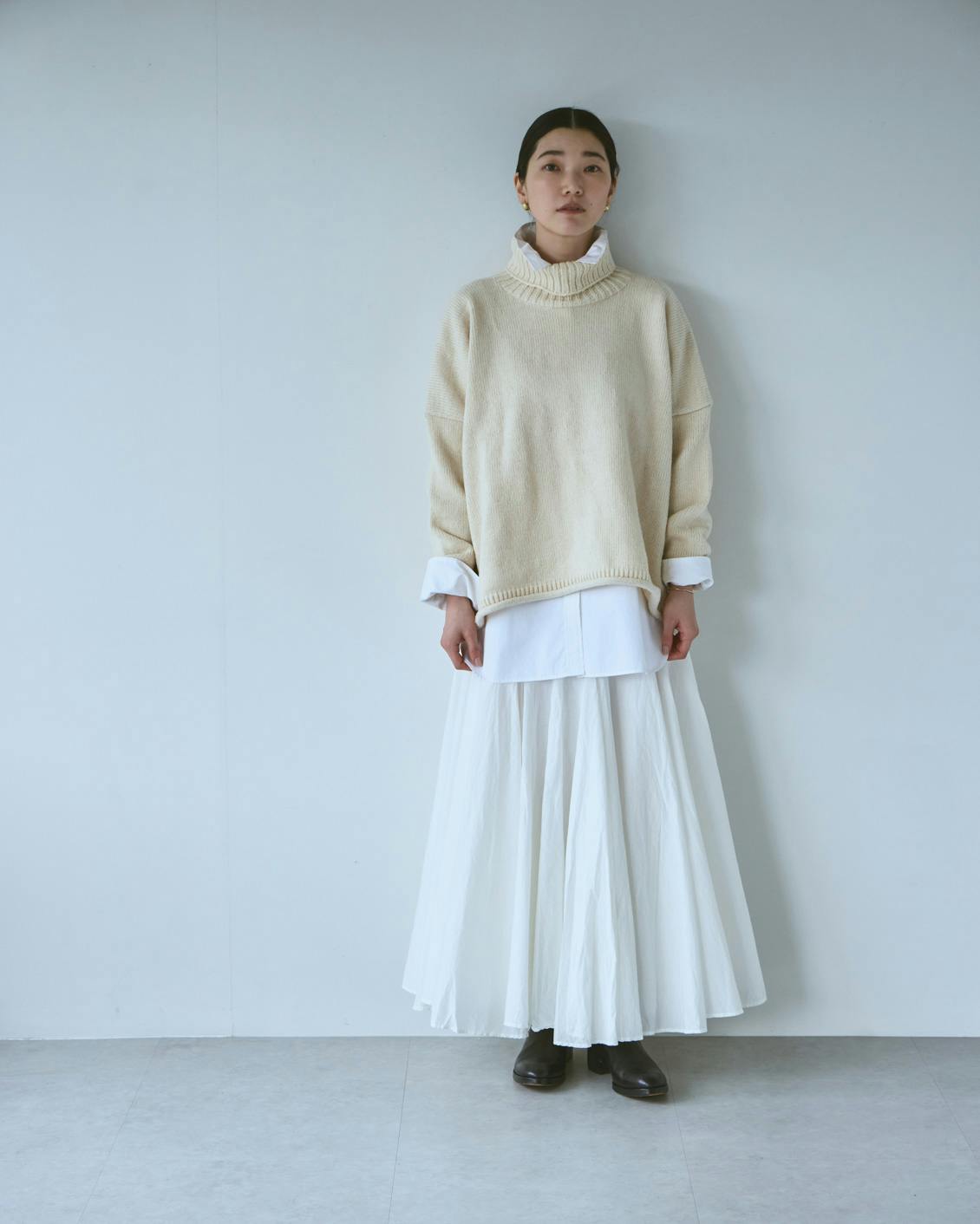 mizuiro ind / ミズイロインド / ボリュームフレアスカート - 北欧
