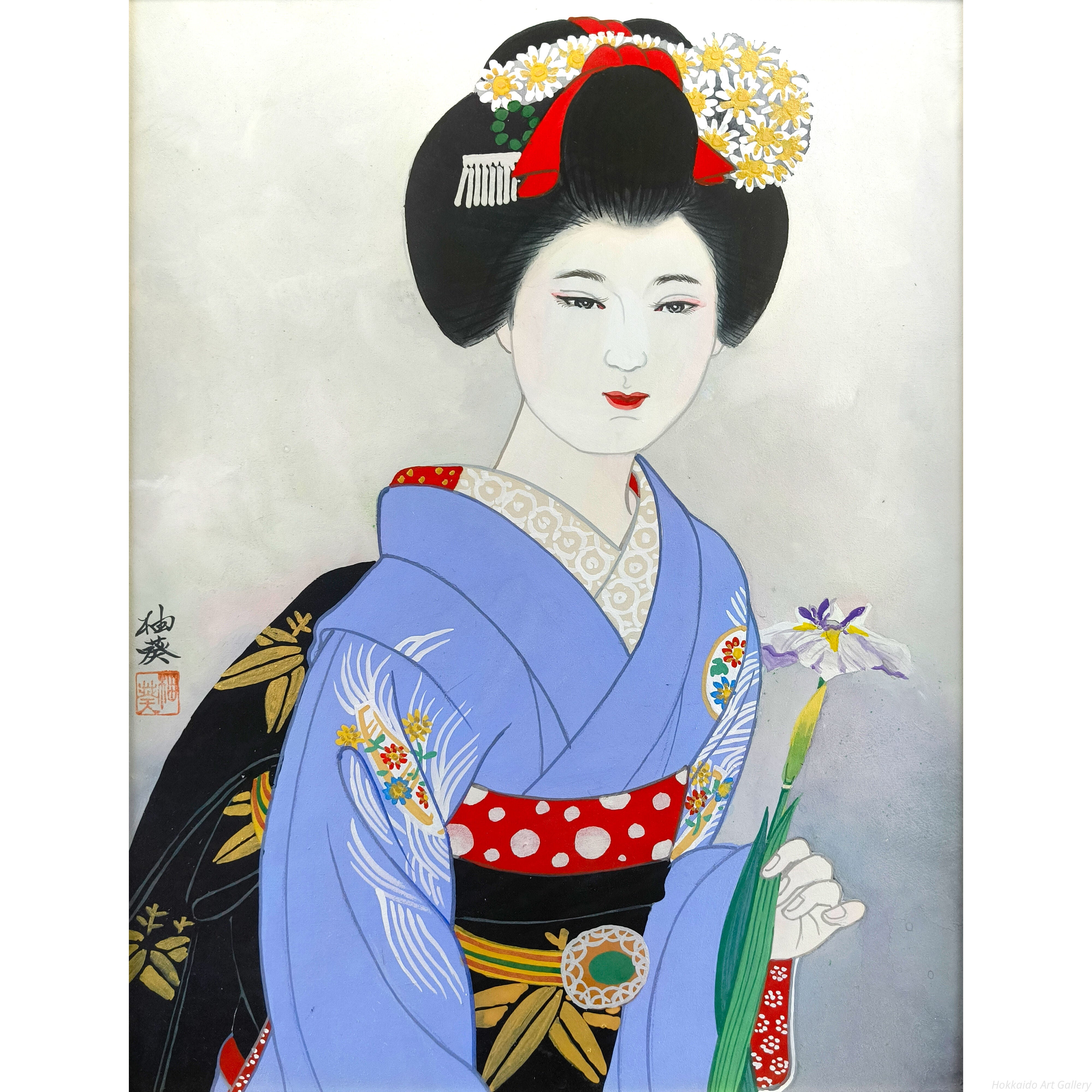 宮下柚葵 『菖蒲』 日本画 - 北海道画廊