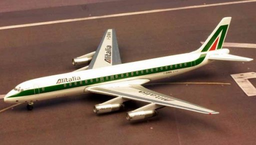 Alitalia DC-8-62 I-DIWN 1/400 scale desk model - HOLLANDMEGASTORE