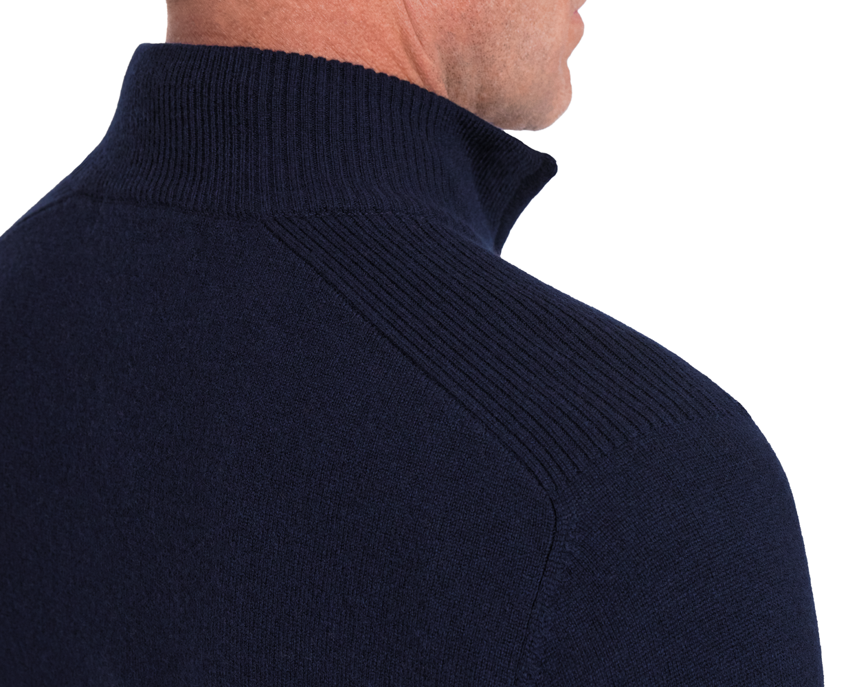 Men's Navy Quarter-Zip Sweater | Holderness & Bourne