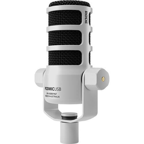 RODE PodMic USB and XLR Dynamic Broadcast Microphone (White) — Hot