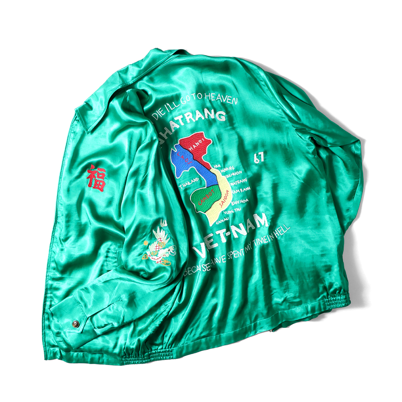 人気の『ベトナムジャケット』のボディに、“レーヨンサテン”を使用した