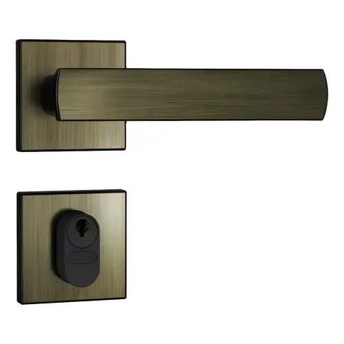 Fechadura Stam 803/21 Roseta Quadrada Antique Externa 40mm | Frete