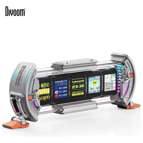 Divoom Times Gate Gaming Room Setup Digital Clock With Smart