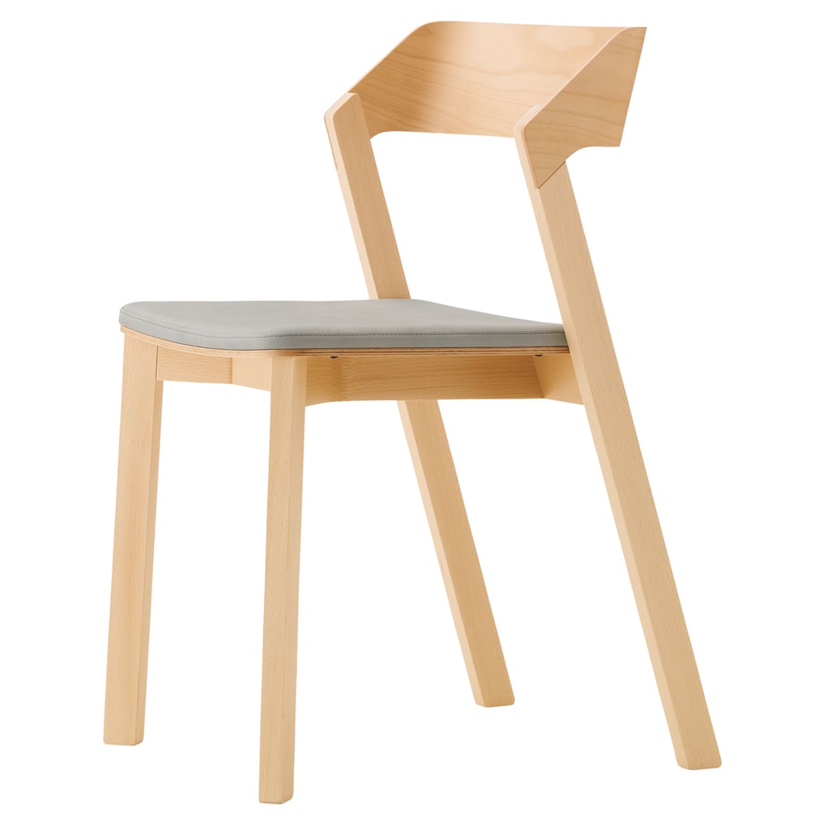 メラーノ スタッキングチェア 座クッション付｜アルティの木製椅子