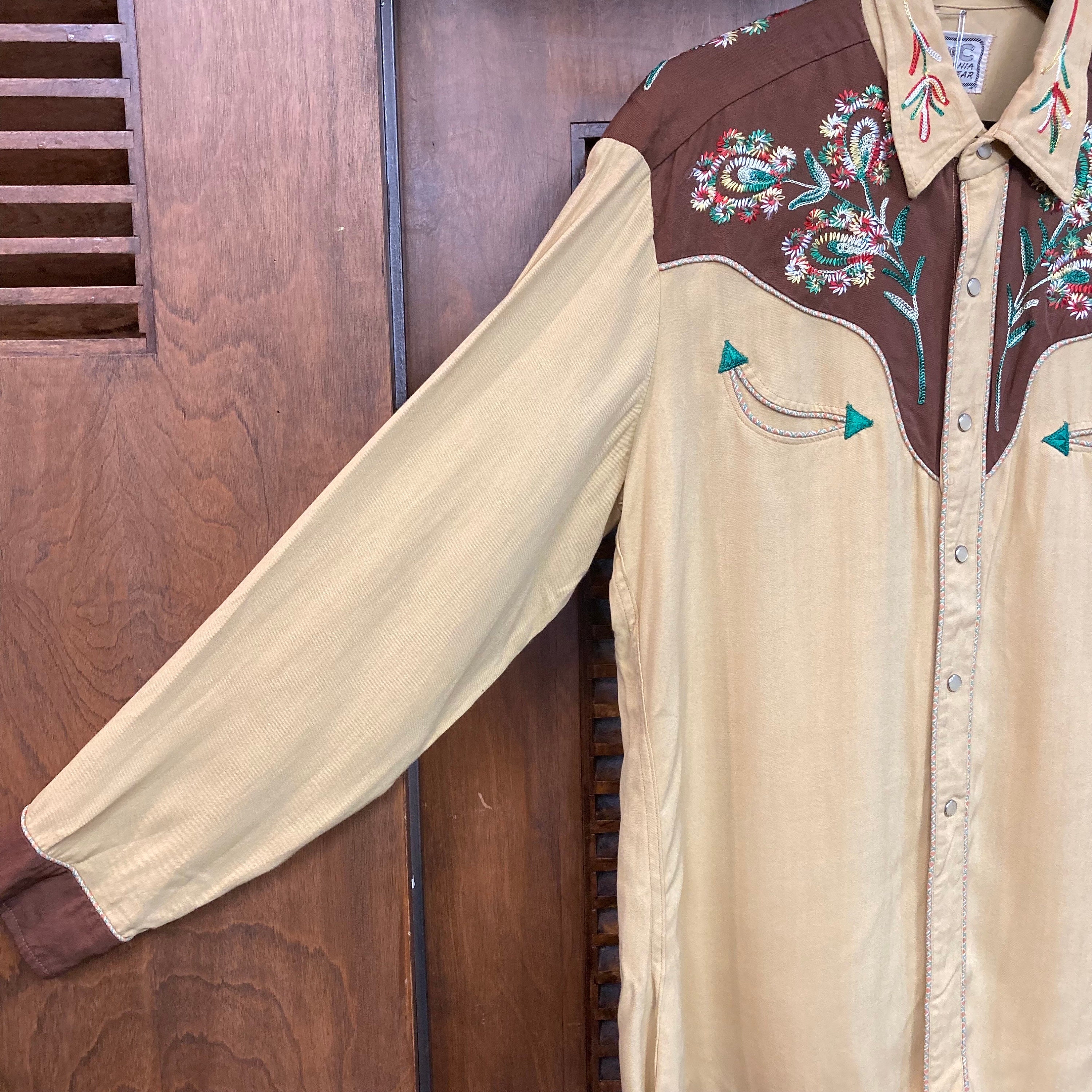 Vintage 1950's “H Bar C” California Ranchwear Western Cowboy Rayon