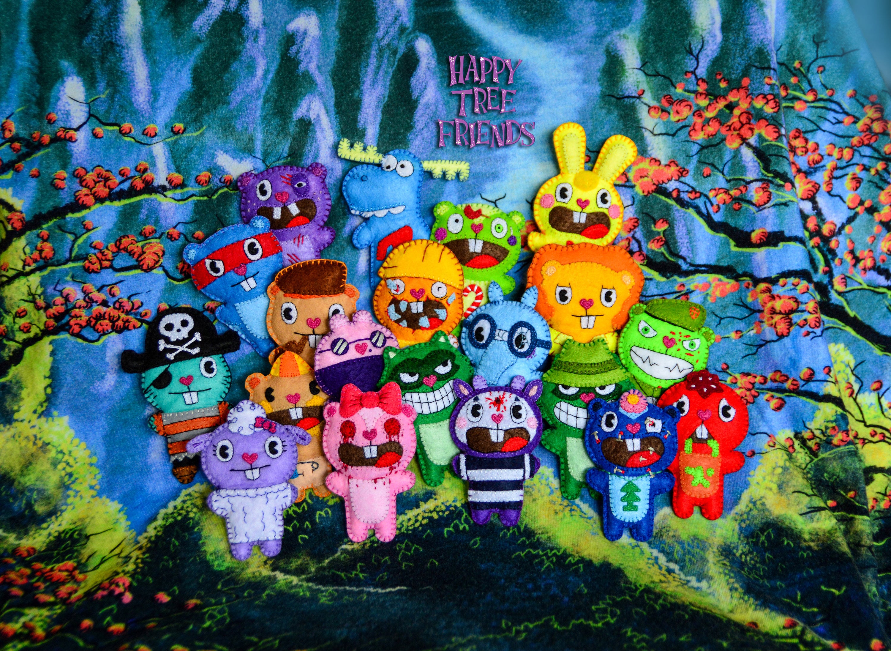 Happy Tree Friends Keychain Handmade Plush Doll - Etsy Canada