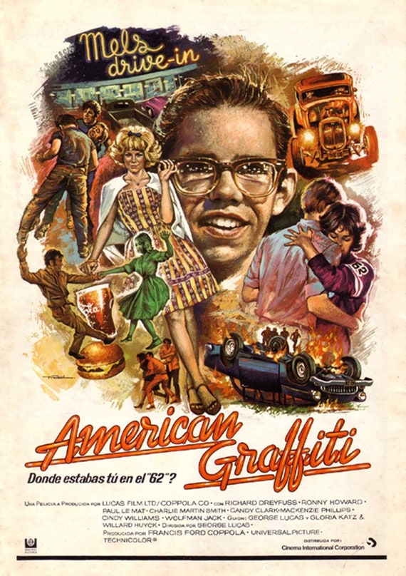 American Graffiti (1973) Ron Howard Movie Poster Reprint 18x12