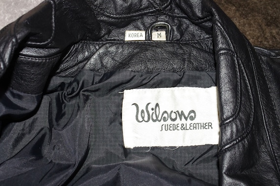 Wilsons Suede & Leather Black Vintage Women Jacket Coat Size: M