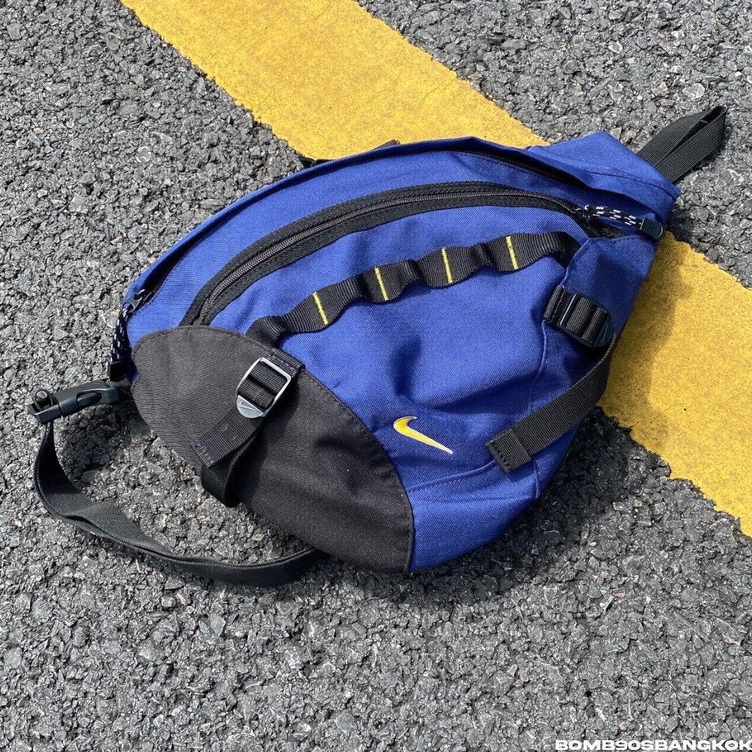 Vintage Nike Mini Swoosh Sling Bag, Y2K Blue/yellow - Etsy