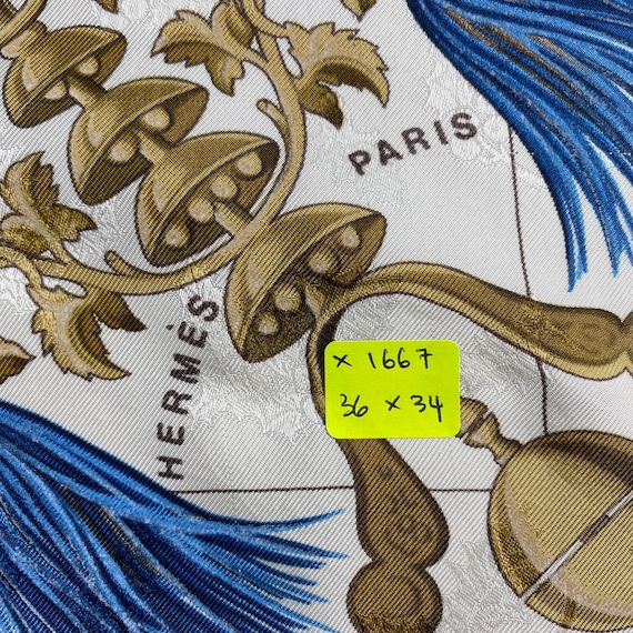 Vintage Hermes Plumes Et Grelots Silk Scarf Hermes Silk Muffler