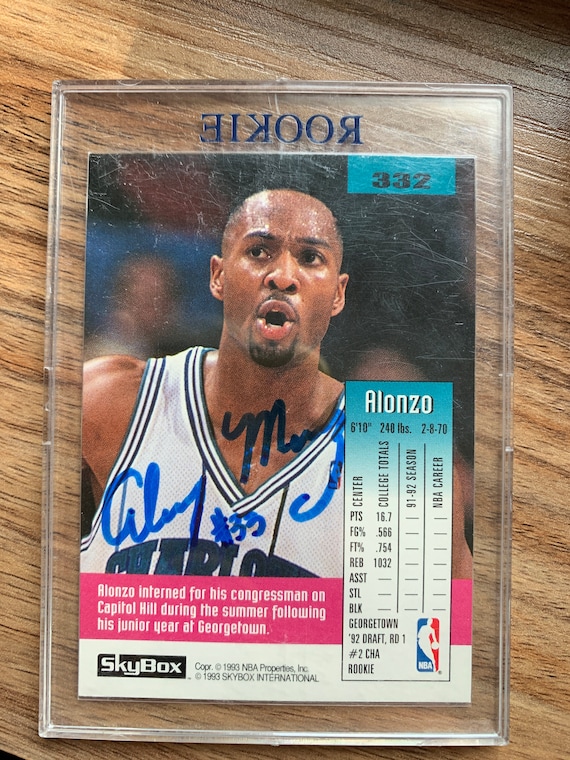 Alonzo Mourning Autographed Rookie Card - Etsy