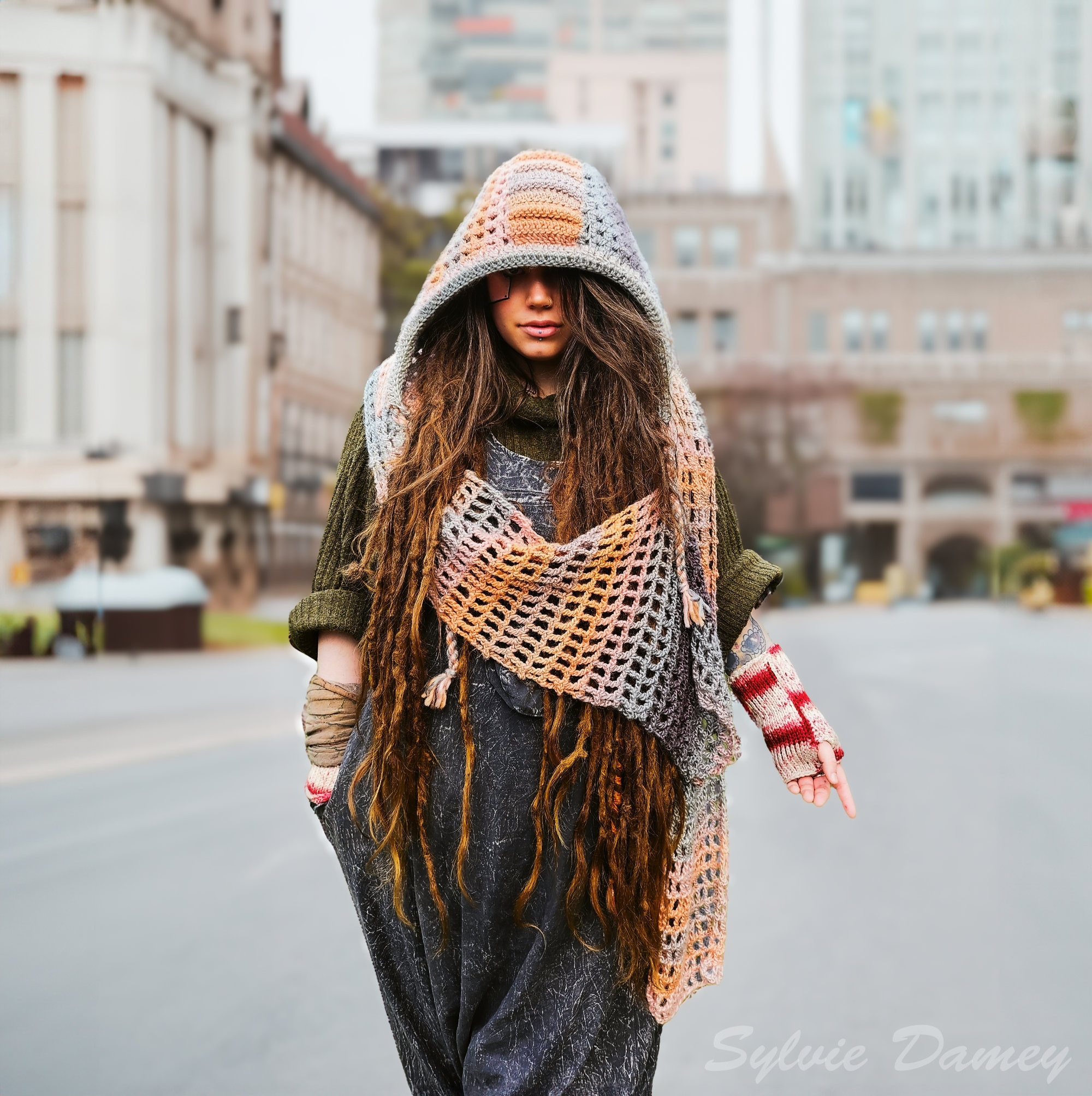 CROCHET Post Apocalyptic Hood PATTERN, Wastelander Hood, Dystopia