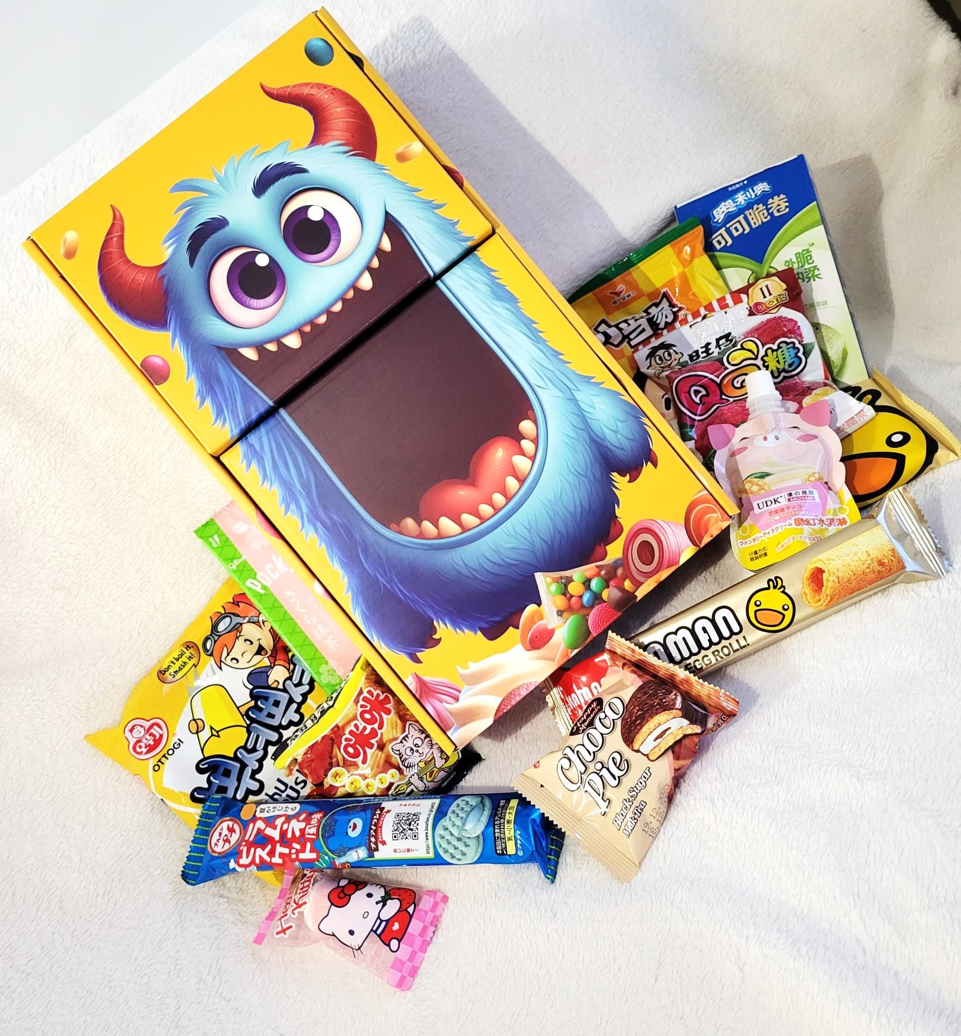 Asian Mystery Snack Box - Full & Mini Size Products Japanese/china