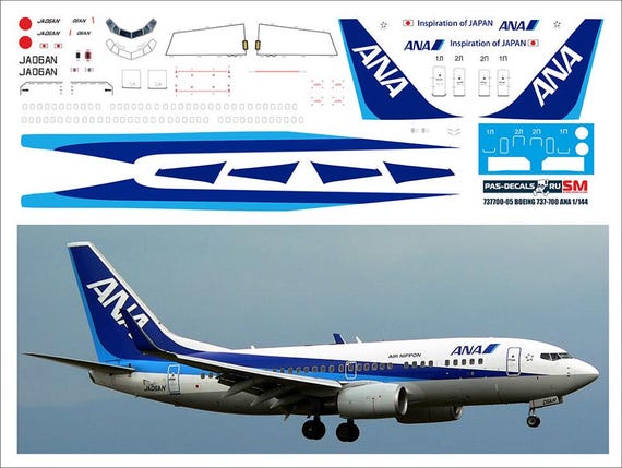 1/144 PAS-Decals #737700-05 - Boeing 737-700 ANA、Revell、Zvezda