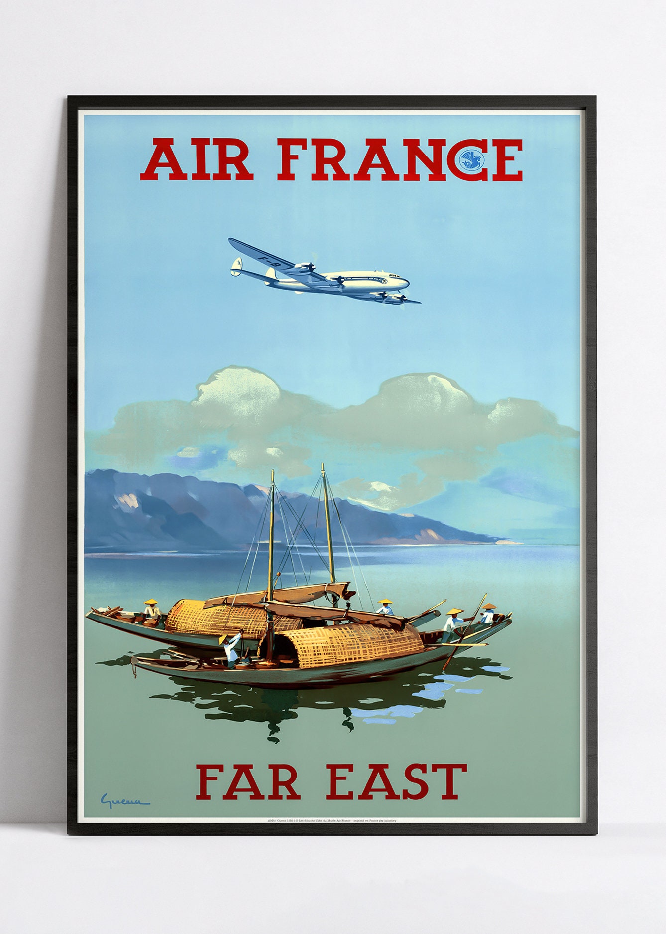 ビンテージ エールフランス ポスター - 航空会社ポスター - A3、A2、A1