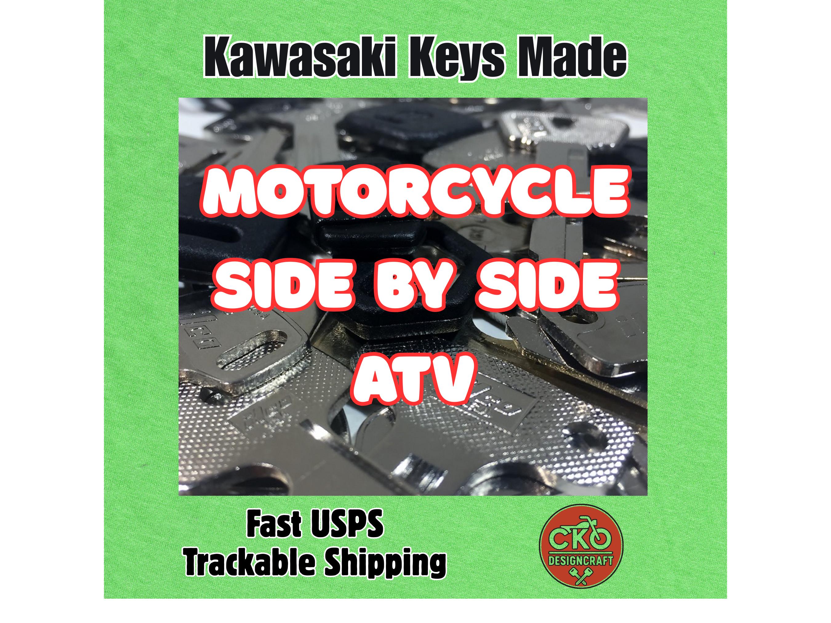 Kawasaki Motorcycle Keys ATV Teryx Mule Ridge Spare Replacement