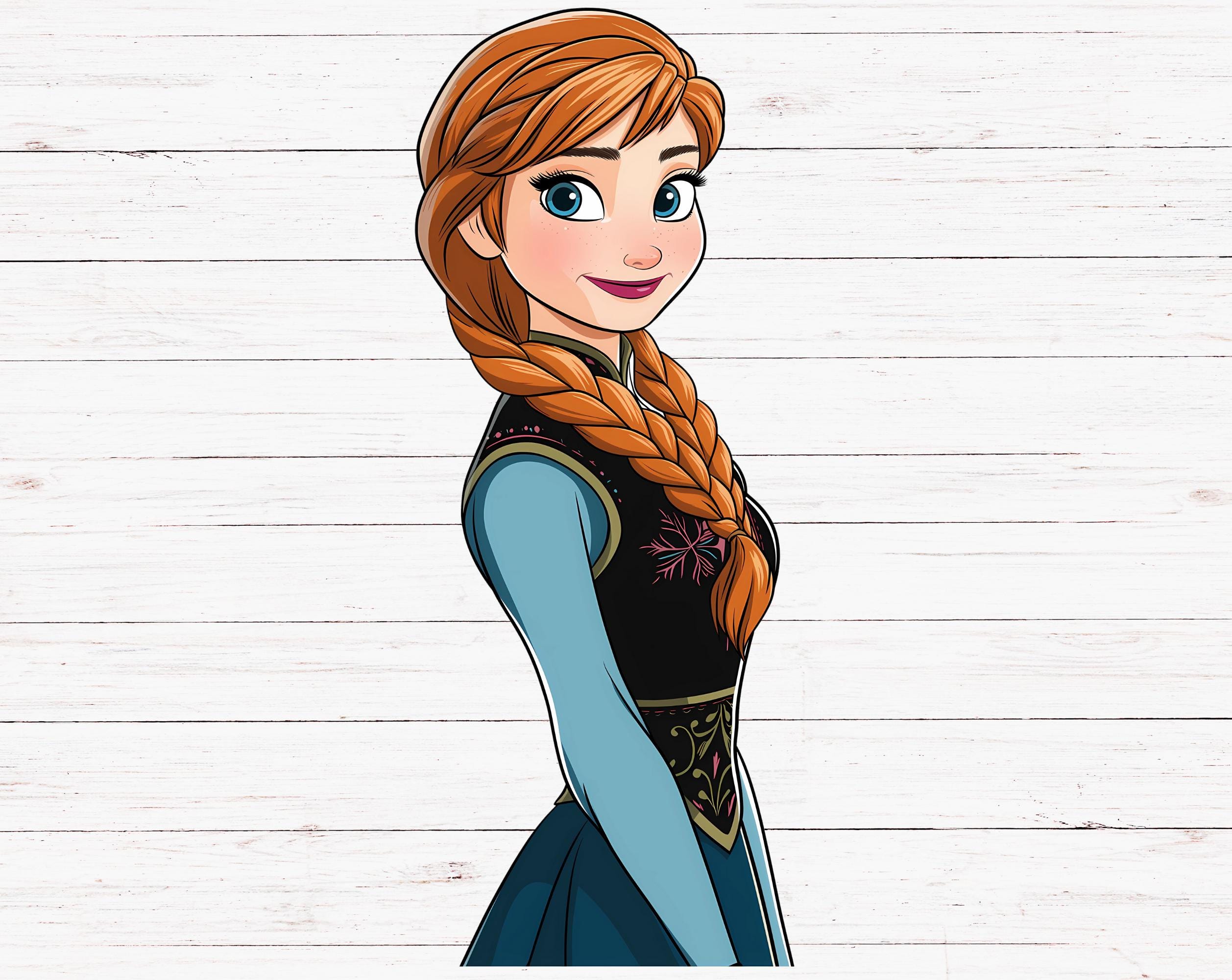 Anna Png, Cartoon Style Anna Clipart, Frozen Anna Png, Frozen