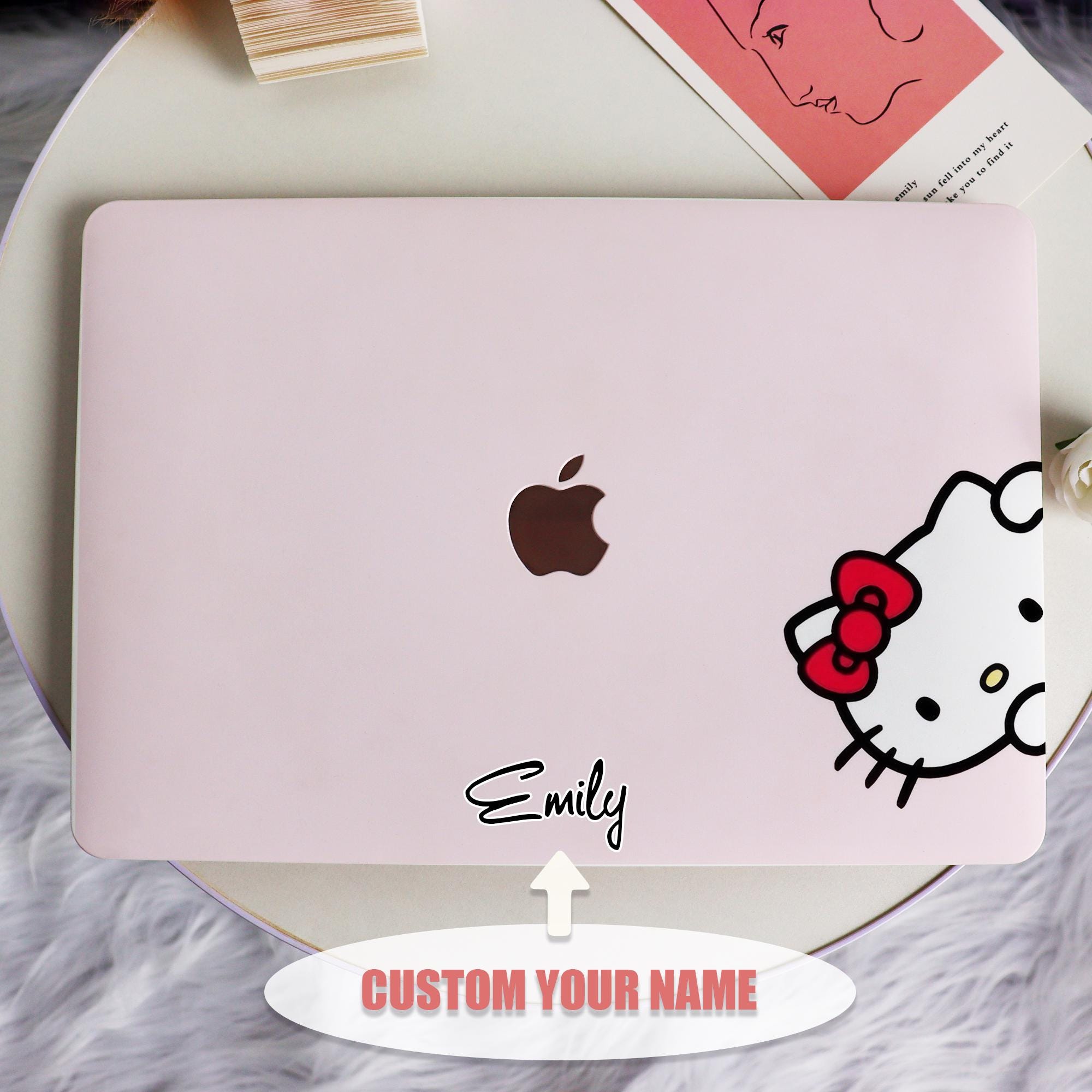 Pink Hello Kitty New Mac Protective Case Personalized Name for