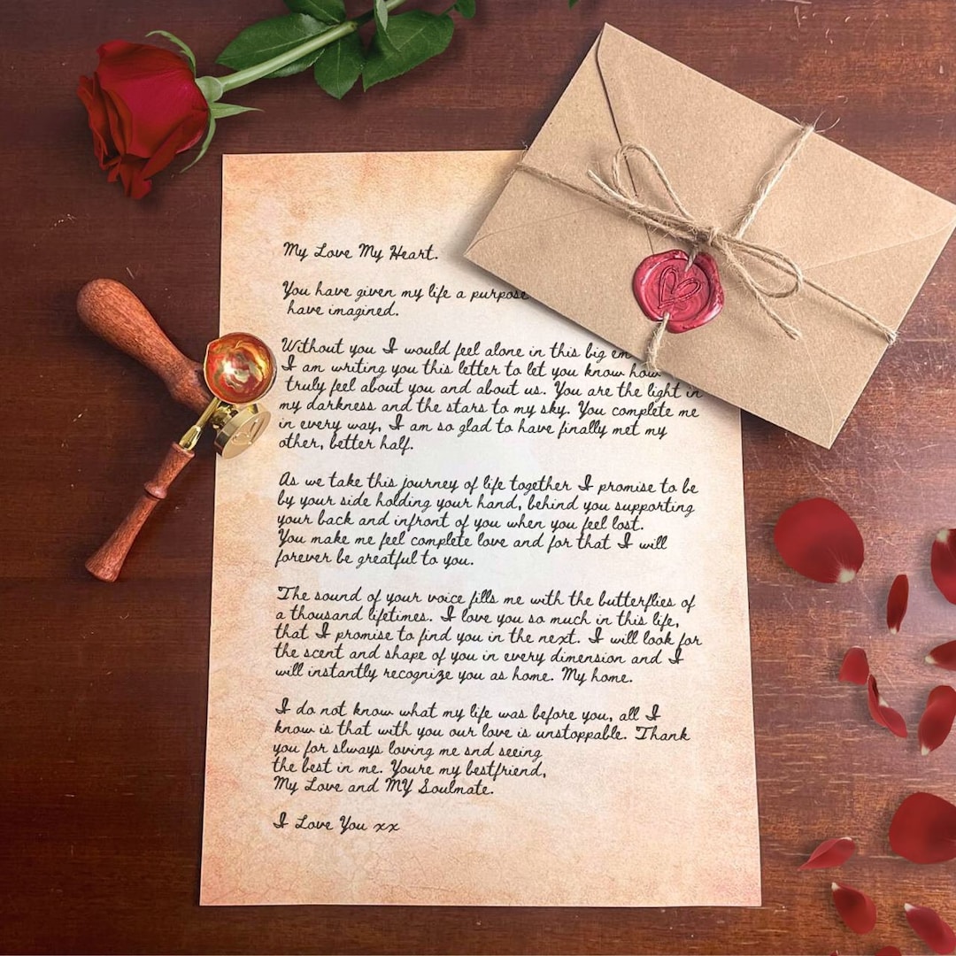 Handmade Letter | Love Letter | Anniversary Gift | Personalised