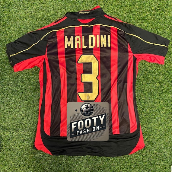 AC Milan 2006/2007 Paolo Maldini #3 Home Jersey - Etsy Israel