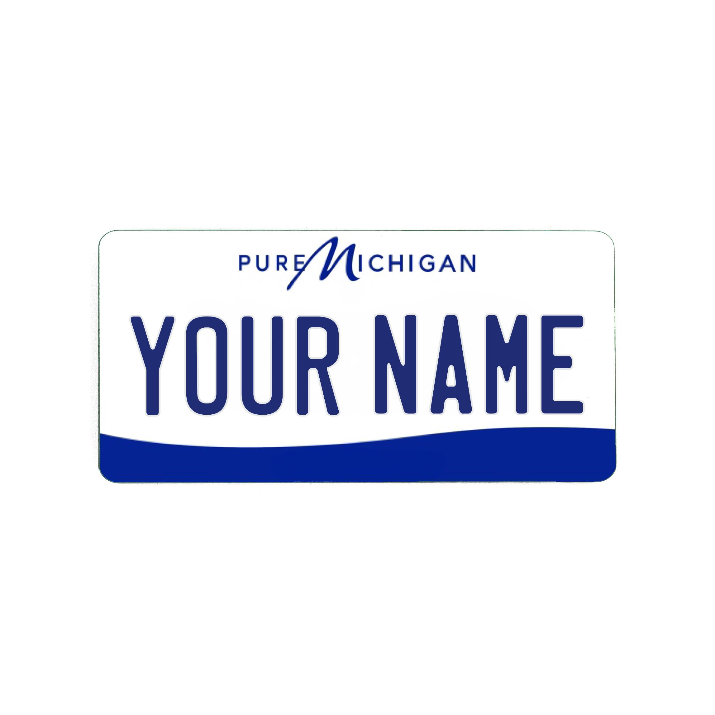 Personalized Michigan License Plate Magnet – Custom Fridge Magnet