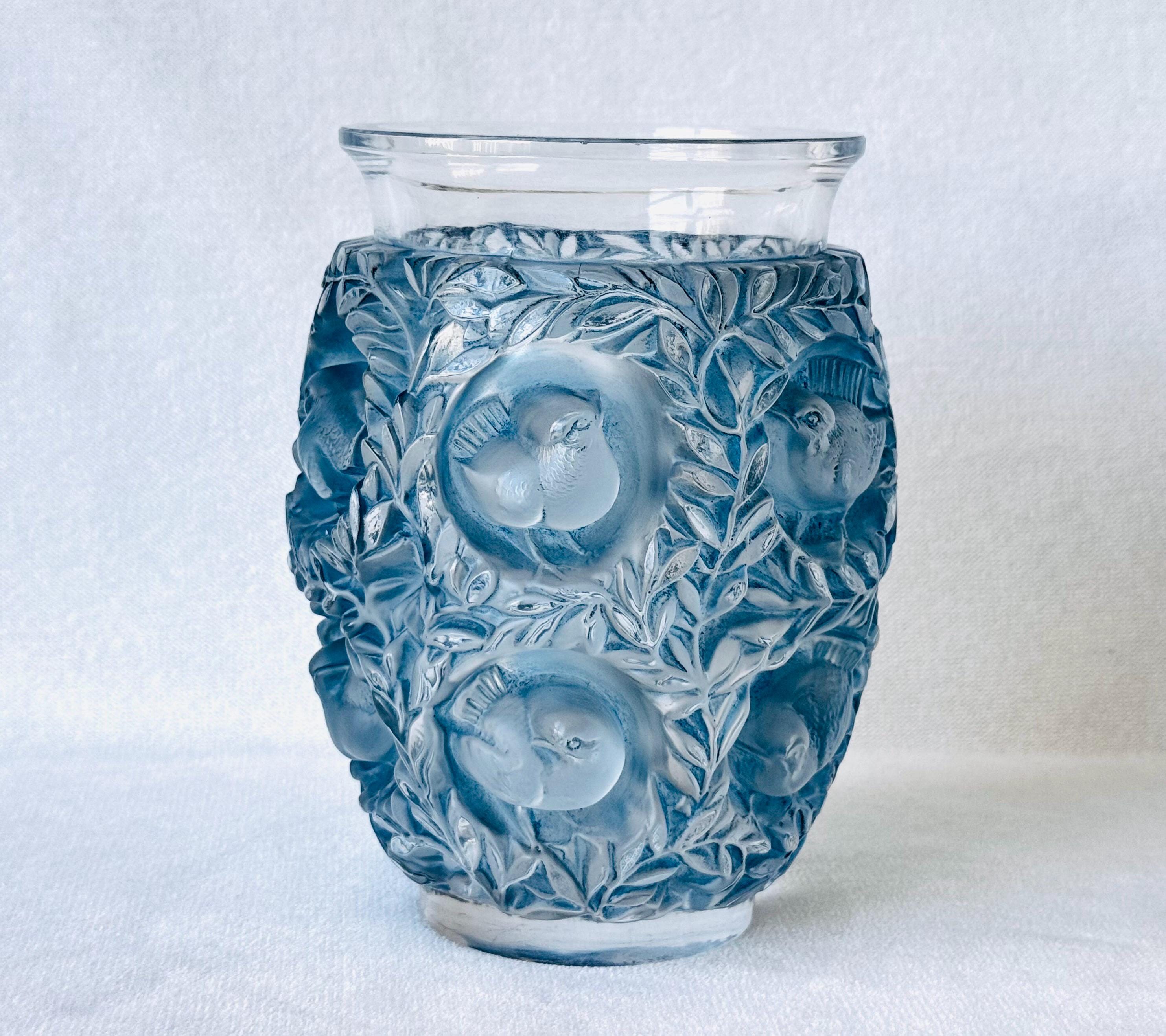 Lalique バガテル 葉と鳥の彫刻 花瓶 Lalique バガテル 葉と鳥の彫刻 花瓶