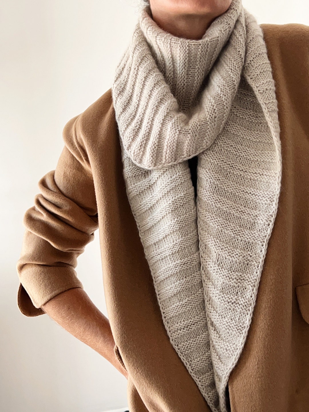 Knitting Pattern Solo Scarf and Solo Scarf Mini Triangle Scarf