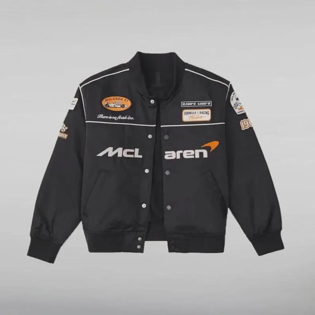 F1マクラーレン ヴィンテージ レーシングジャケット | 刺繍入り