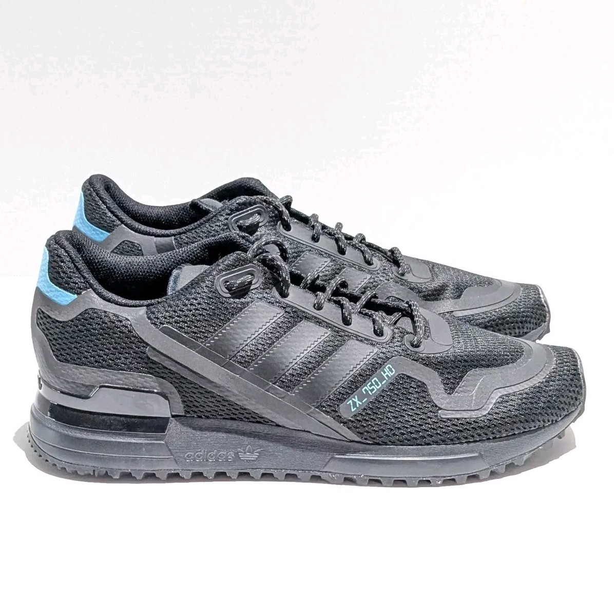 Adidas Mens ZX 750 HD FV8488 Black Blue Running Shoes Athletic