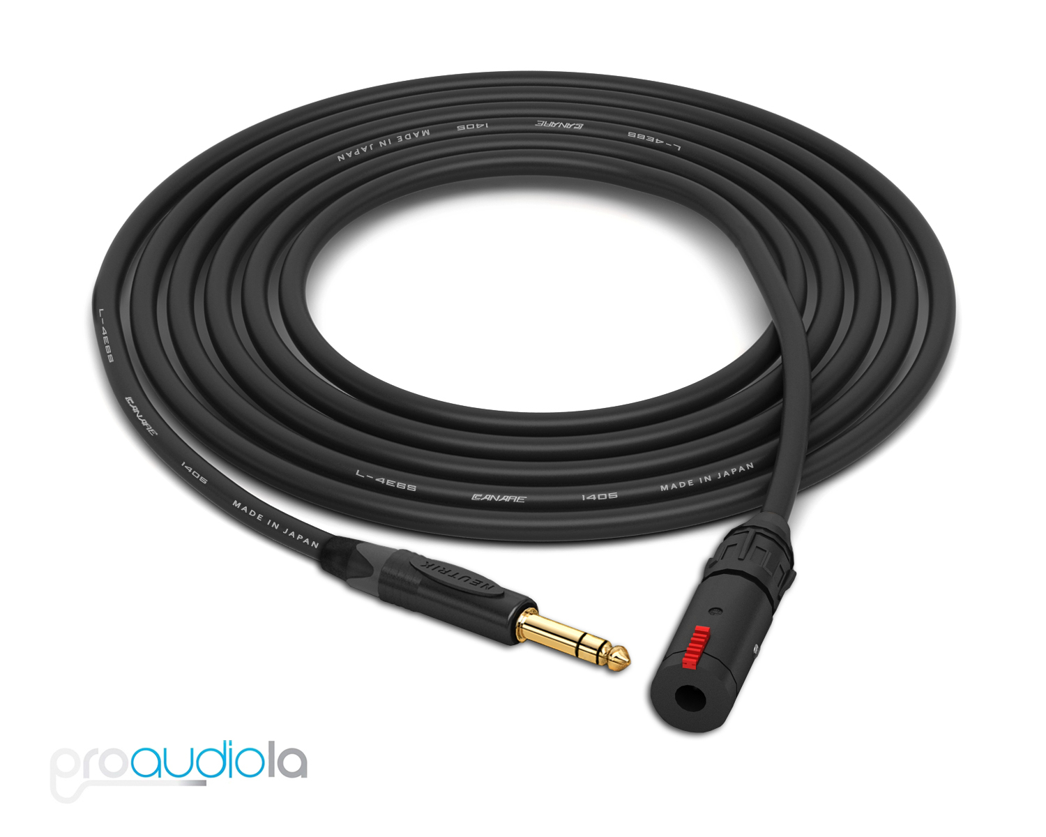 Canare Quad L-4E6S Headphone Extension Cable | Neutrik Gold TRS