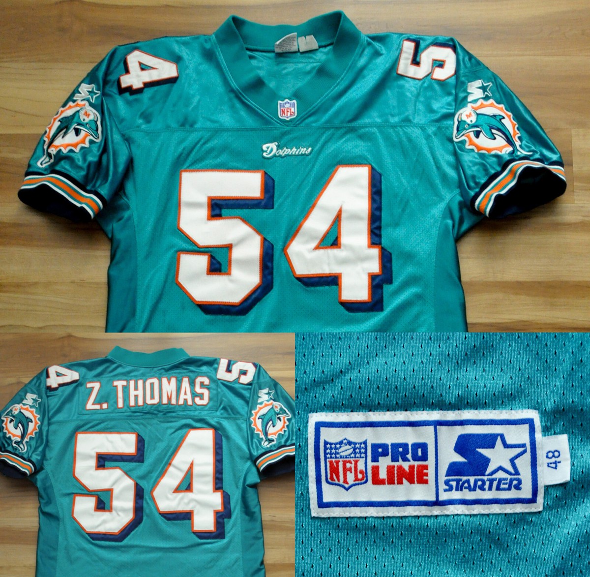 Zach Thomas Miami Dolphins Starter Jersey Pro Line Authentic Teal