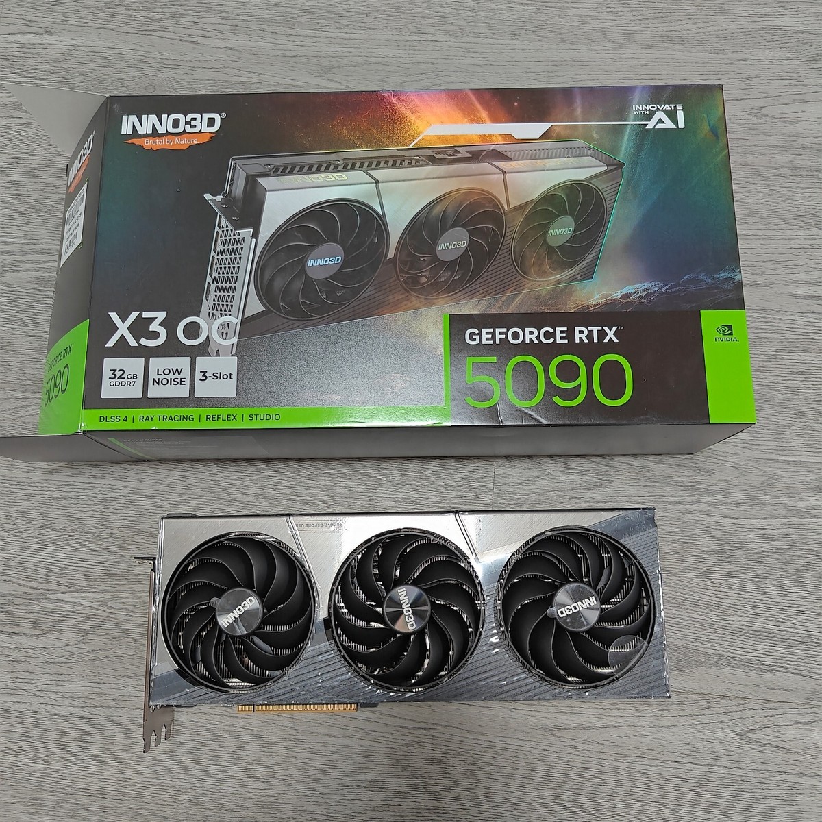 INNO3D RTX 5090 X3 OC GPU No Core & VRAM, for parts (ship From