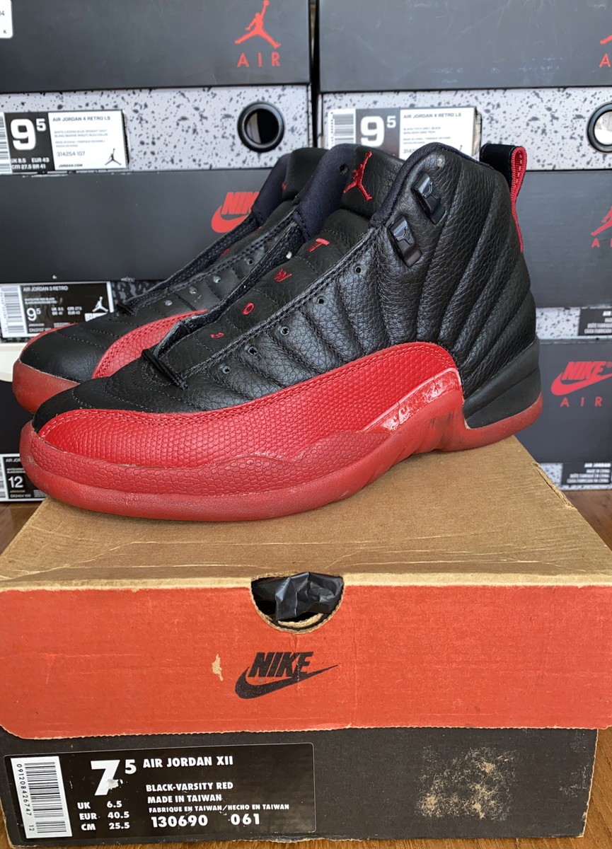 Original 1997 Nike Air Jordan 12 OG “FLU GAME/BRED” Men's US 7.5