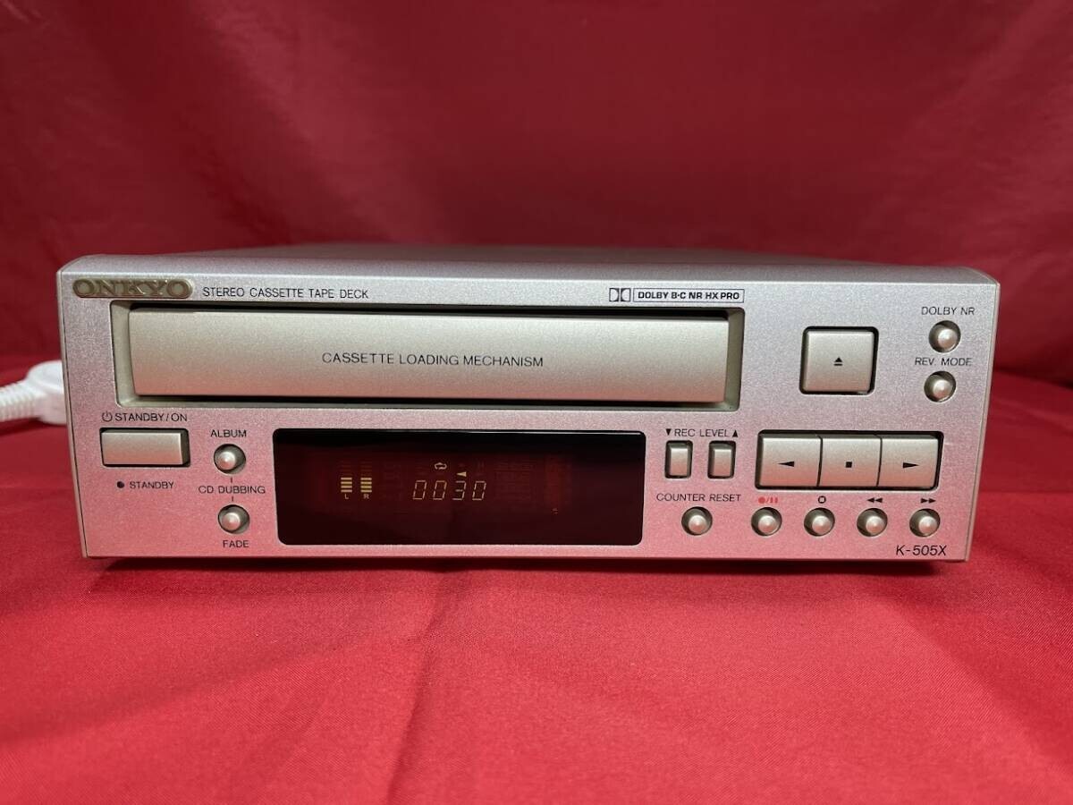 ONKYO K 505X Stereo Cassette Tape Deck Silver Working Teseted | eBay