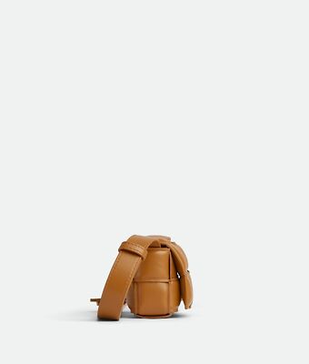 NEW BOTTEGA VENETA Camel/Brown Candy Padded Mini Cassette Bag