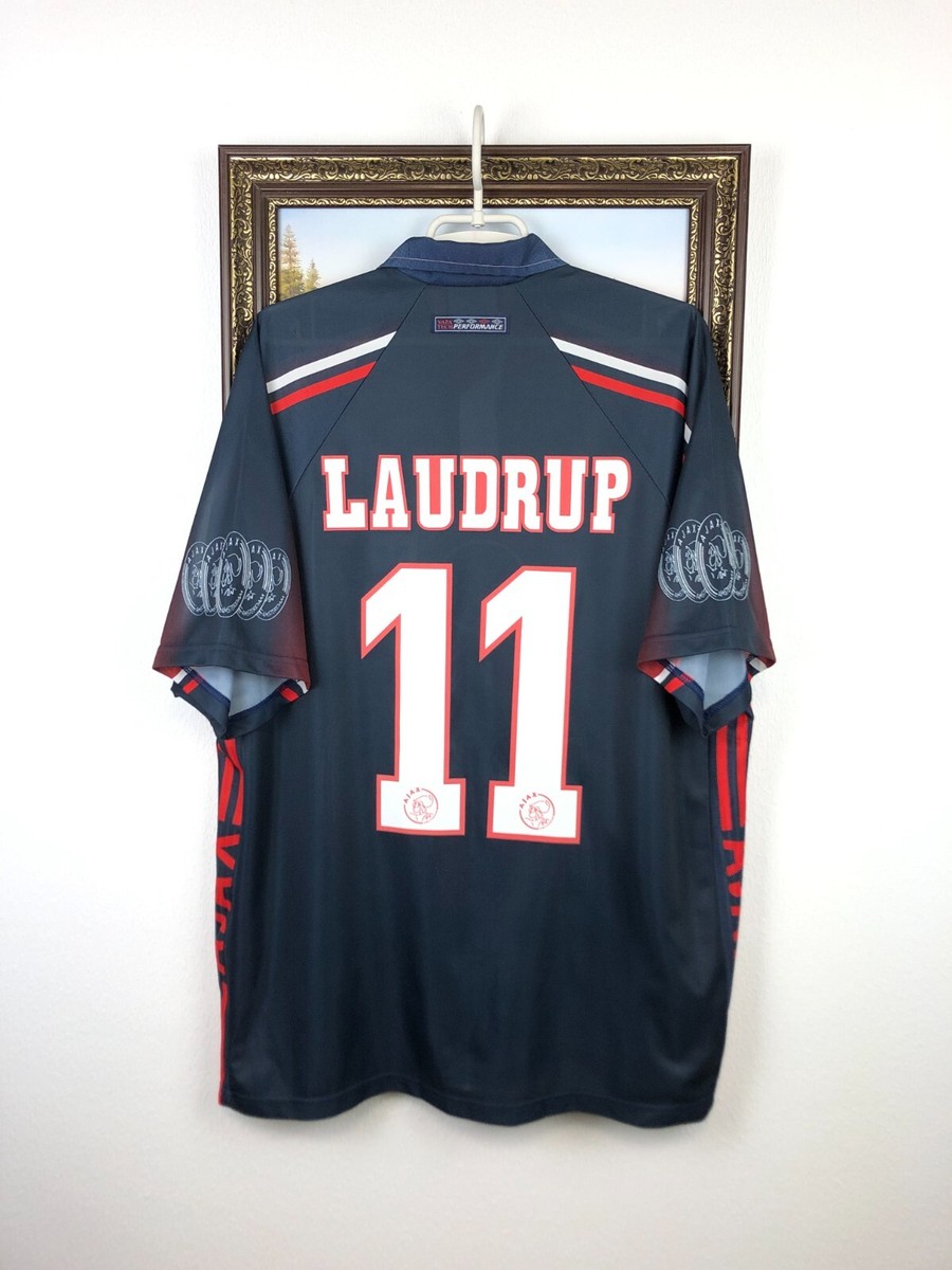 Ajax Away football shirt 1997 Soccer #11 Laudrup Umbro Jersey Mens