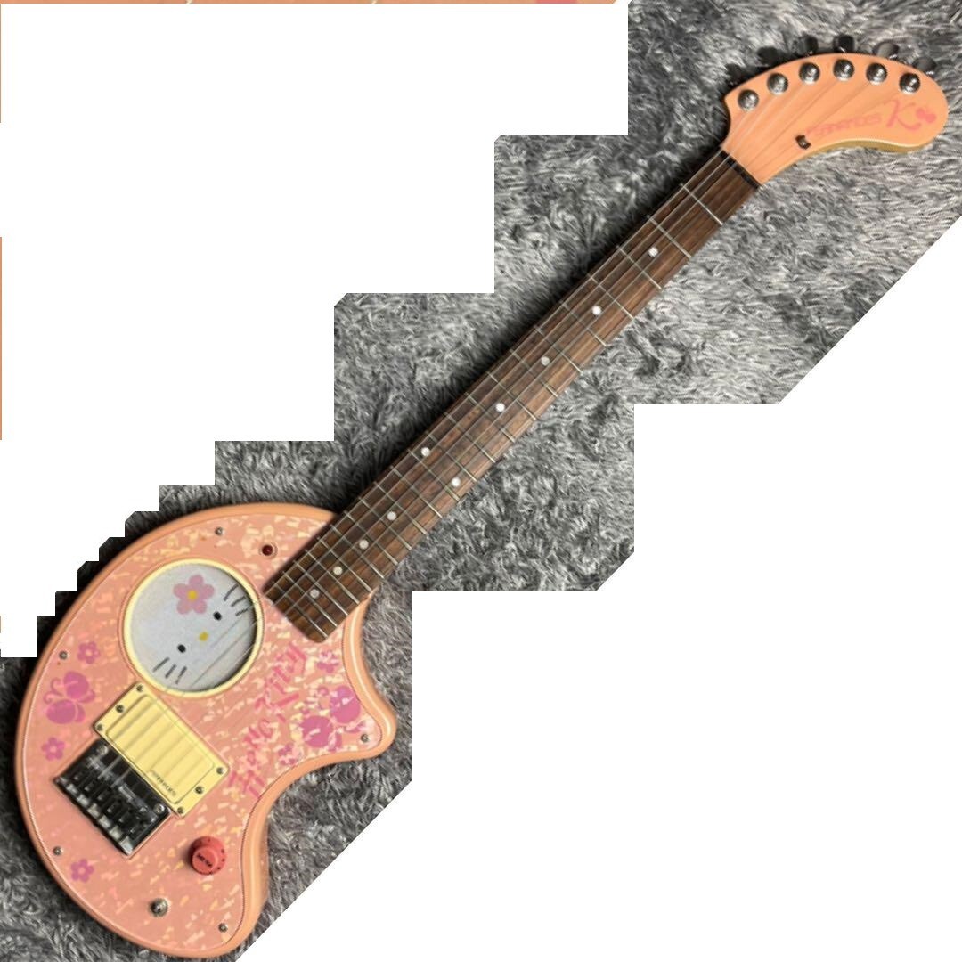 FENDER JAPAN ZO-3 HK Hello Kitty Guitar Built-in Mini Guitar Pink