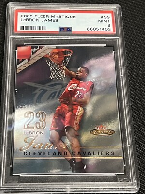 2003-04 Fleer Mystiqus LeBRON JAMES Rookie #99 328/999 Graded PSA9