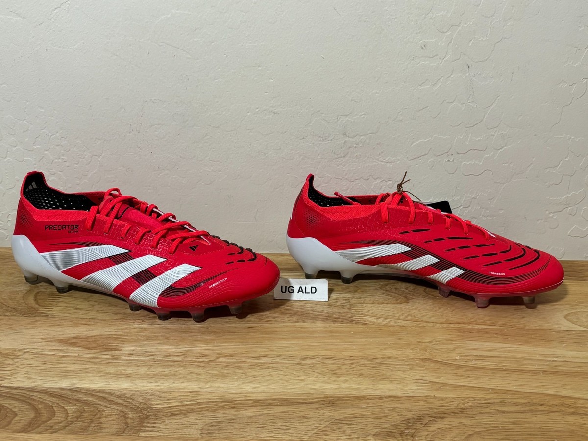 Adidas Predator Elite AG Red/White Soccer Cleats Men's 7.5=Women's