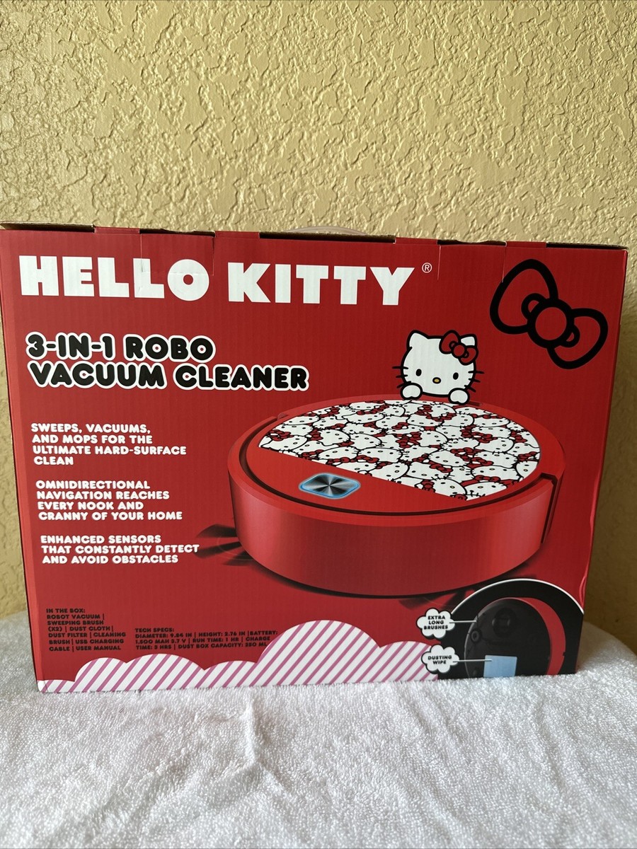 New In Box. Sanrio Hello Kitty 3-in-1 Robot Vacuum Cleaner RED | eBay